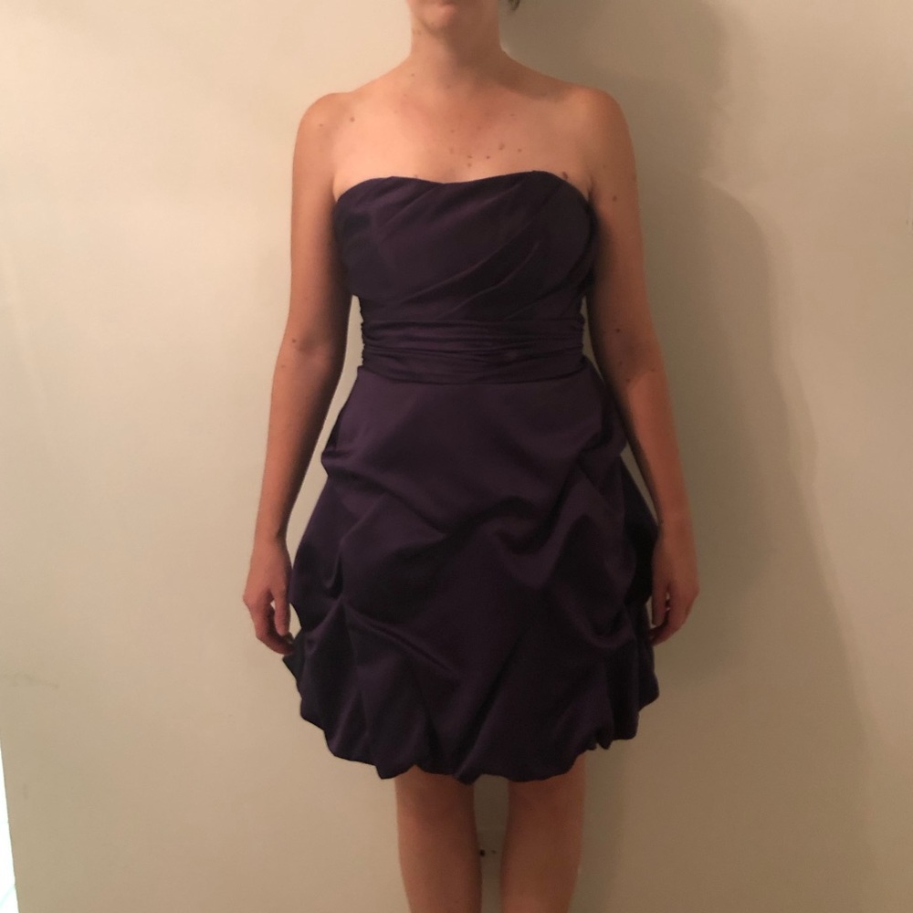 David’s Bridal lapis dress